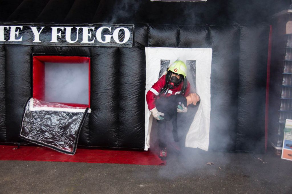 Túnel de humo para prácticas